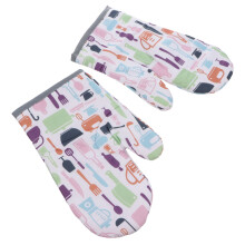 2Stk Mikrowellenhandschuhe Aus Mattem Polyester