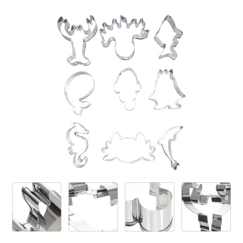 9Teile Keks Ausstechformen 3D Set 1