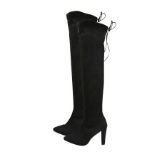 Ein Paar Hohe Stiefel Für Frauen Mit Dünnem Absatz