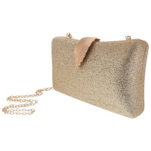 Abendtasche Goldenes Pu Metall Polyester 1 7,7x5,9 Zoll