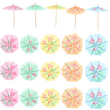 50 Stk Cocktailparasol Papierspieße Für Tropische Party