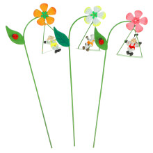 3St Metall Blumenhalter Eisen Erdspieß