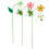 3St Metall Blumenhalter Eisen Erdspieß 10