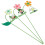 3St Metall Blumenhalter Eisen Erdspieß 6
