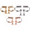 3Paren Oorclips Piercing, Assorti Kleuren Elke 1