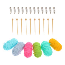 1 Set Einfache Stricknadeln Aus Holz Für Diy Brosche Stecknadel
