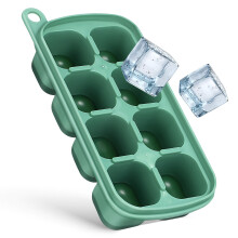 Silikon-Eiswürfelform Mit Deckel Mehrzweck Gefrierfach Grün