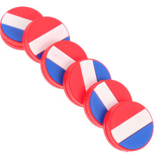 6Pcs Tennis Racket Silicone Dampeners Flag Design Shock Absorbers