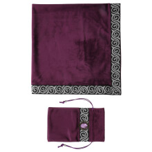 Tarot Tischdecke Silber Dicke 1 Set 26x26 Zoll
