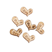 100Stk Holzherzen Zum Basteln Für Hochzeitsdekoration Und Scrapbooking