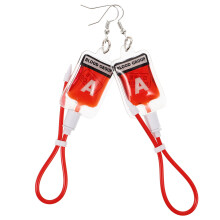 Recurve Kreative Ohrringe 11,50x2,50x1,50cm Rot