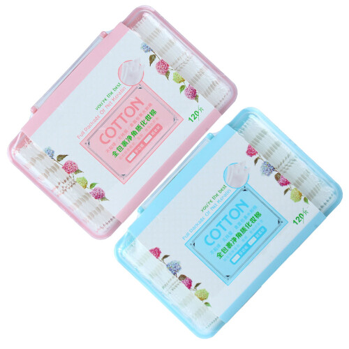 2 Boxen Gesichts-Tupfer, Make-Up- -Pads, Wattestäbchen