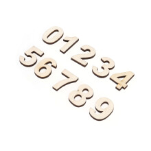 3Stk. 10-Teiliges Holz- -Set 0-9 - Selbstklebend
