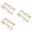 3Stk. 10-Teiliges Holz- -Set 0-9 - Selbstklebend 7