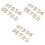 3Stk. 10-Teiliges Holz- -Set 0-9 - Selbstklebend 3