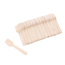 100Stk Holz Löffel Dessertlöffel Partyzubehör