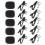 18St Microfoonclips Set Zwart Metaal En Spons Voor Microfoons 1