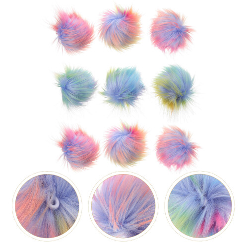 Faux Fluffy Bälle Bunt Für Bastelprojekte 24 1