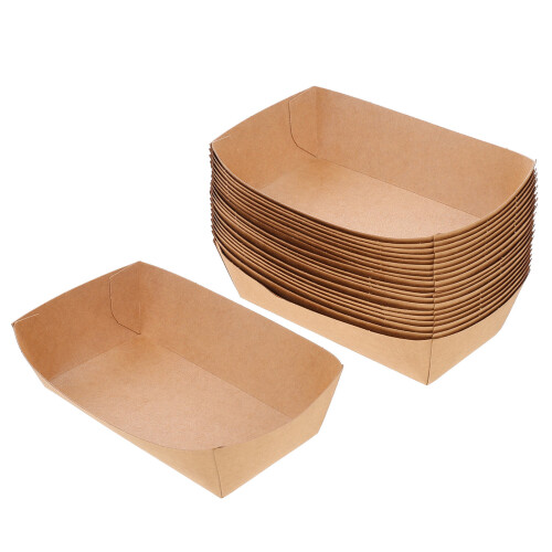 Oil-Proof Kraftpapier-Tabletts Für Lebensmittel 100 2