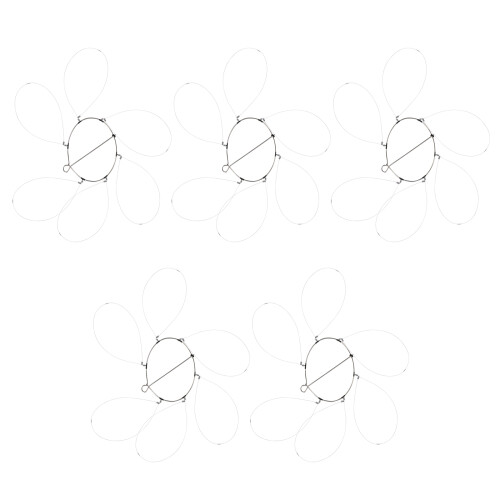 5 Sets Krabvisvangst Cirkel Staaldraad