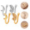 Mlins 4 Faux Neusringen 1,1x1 Cm 4