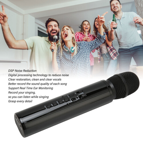 Bluetooth-Handmikrofon 2000 mAh Schwarz, 10 m Reichweite 2