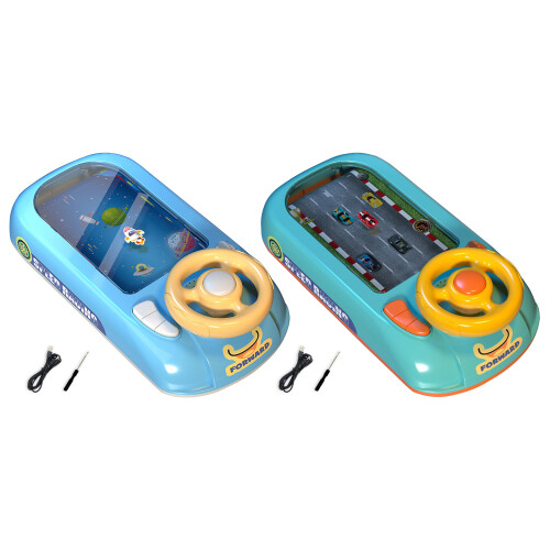 Educational Steering Wheels Toy Driving Simulator Car Race-Blue 1
