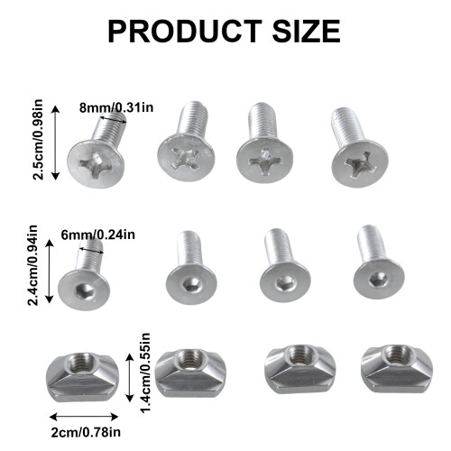 4Pcs Surfboard Hydrofoil Screws Replacement-M8 GD Hexagon Screw 1