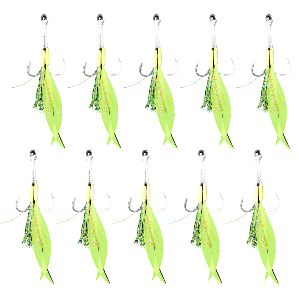 Pack of 10 Assist Fishing Hook-fluorescent yellow No. 20-image-OPC-PM59SKB-NEW