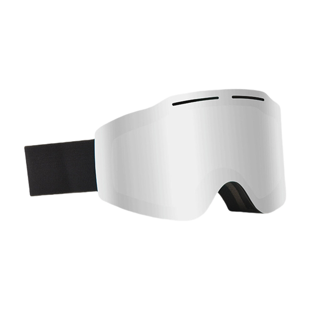 Ski Goggles For Outdoor Sport Anti-Fog Snowboard- Black/Silver 7696000166636