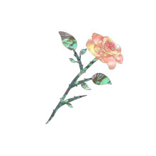 Guitar Head Sticker Guitar Headstock Decals Removable-Red rose