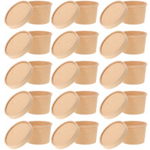 20Stk Einweg Kraftpapier Schalen Mitnehmen Für Suppe