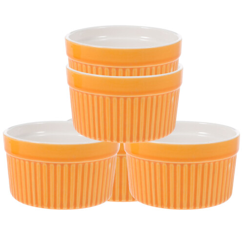 Keramik Backschale Orange 5 Stk 3,5 Zoll