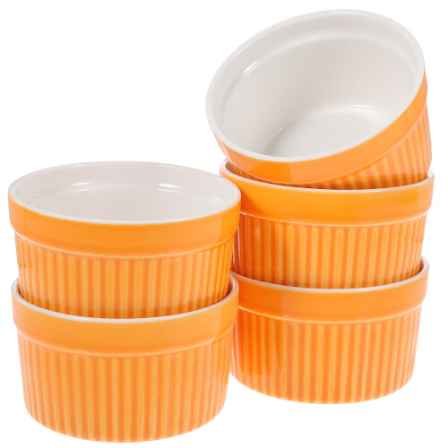 Keramik Backschale Orange 5 Stk 3,5 Zoll 1