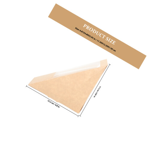 100Stk Kraft Sandwichboxen Sandwichverpackung Papier 1