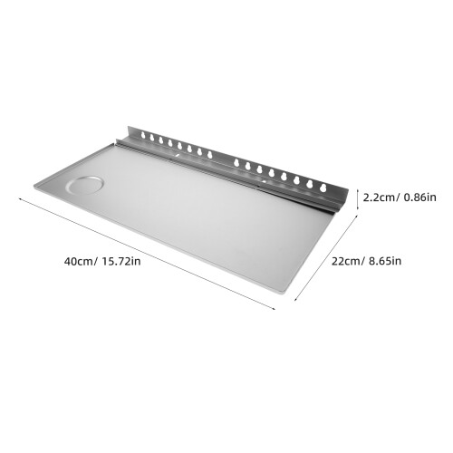 Malpalette Staffelei Tablett Grau Aluminium 1 Stk 1