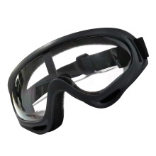 Black Riding Safety Goggles Clear Anti-Fog Outdoor Protection