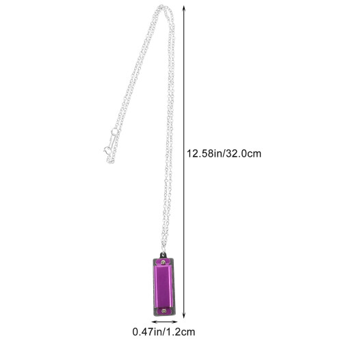 2Pièces Pendentif Harmonica Mini Coloré 4-Trous 8-Tons Pour Enfants 1