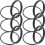 Table Number Holder Clamp 6 Schwarz Metall 10