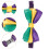 Carnival Fliege Mardi Gras Fliege Passende Fliege Maskenball Fliege 6