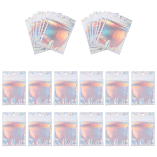 100Stk Schmuckverpackungsbeutel Mit Reißverschluss Größe
