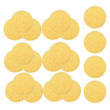 50Stk Clean Makeup Tools Flatter Holzfasern Baumwolle Rund