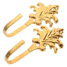 2Stk Goldenen Vorhang Haltehaken Metallische Vorhang Seitenhalter