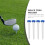 10 Golf-Tee Marker Mit Halter Und Figur Weiß 11