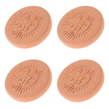 4 stuks terracotta broodverwarmer rond bakje isolatie keuken