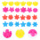 Raindrops Blumenform Marker Bunt 24 0,8*0,8*0,4 Zoll 8