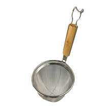 1Stk Holzgriff Nudelsieb Für Zuhause Restaurant (Silber)