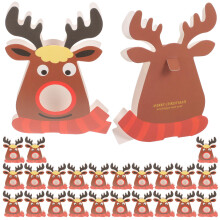 25Stk Weihnachten Lutscher Papierkarten Dekokarten Rot