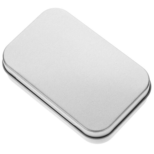 Mini Metall Dose Weißblech Silber 1