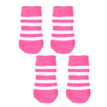 4 stück hunde hausschuhe aus baumwolle, anti-rutsch-socken (größe s)